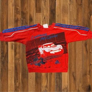 🔥 Adidas x Disney Pixar Lightning McQueen Sweatshirt – Size 6M 🔥